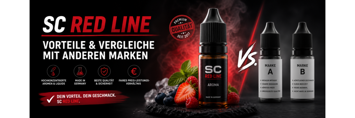 SC Red Line Liquids und Aromen: Vorteile, Details und Vergleich mit anderen Marken - 