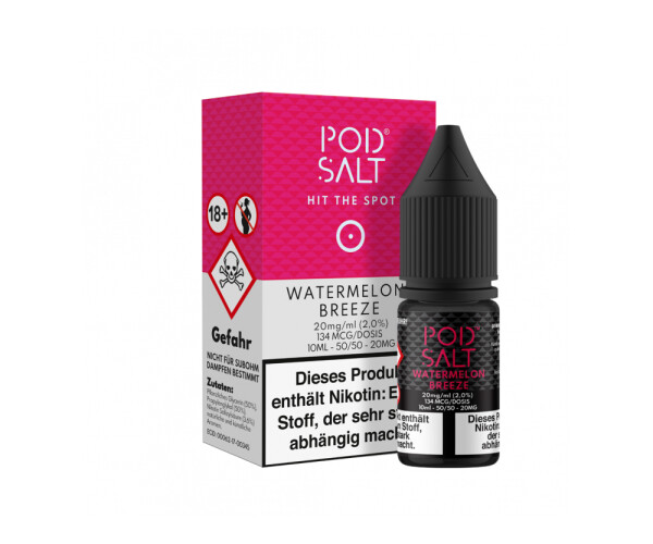 Pod Salt - Watermelon Breeze - E-Zigaretten Nikotinsalz Liquid 20mg/ml