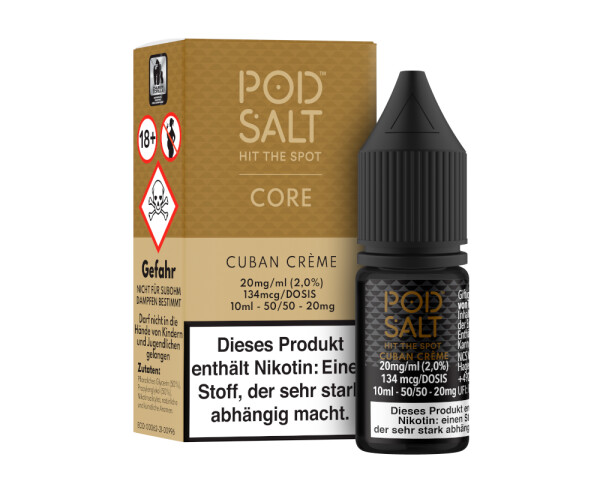 Pod Salt Core - Cuban Creme - E-Zigaretten Nikotinsalz Liquid 