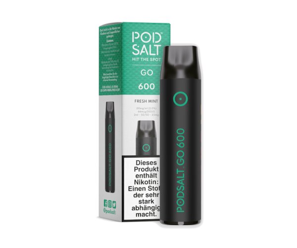 Pod Salt Go 600 Einweg E-Zigarette - Fresh Mint 20 mg/ml