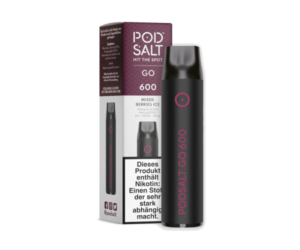 Pod Salt Go 600 Einweg E-Zigarette - Mixed Berries Ice 20 mg/ml