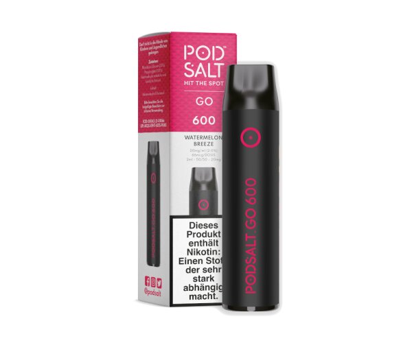 Pod Salt Go 600 Einweg E-Zigarette - Watermelon Ice 20 mg/ml