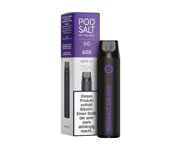 Pod Salt Go 600 Einweg E-Zigarette - Grape Ice 20 mg/ml