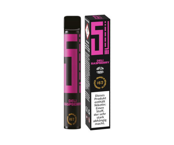 5EL Einweg E-Zigarette - Deli Raspberry 16 mg/ml