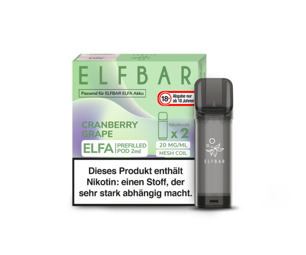 Elf Bar Elfa Pod Cranberry Grape 20mg/ml (2 Stück)