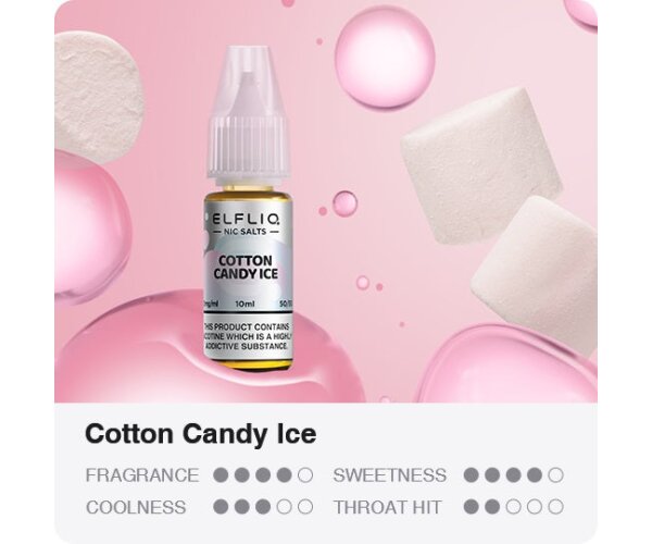 ELFBAR - ELFLIQ - Cotton Candy Ice 10ml 20mg/ml