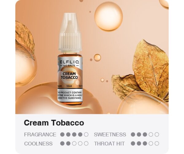 ELFBAR - ELFLIQ - Cream Tobacco 10ml 20mg/ml