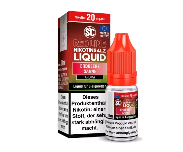SC - Red Line - Erdbeere Sahne Nikotinsalz Liquid