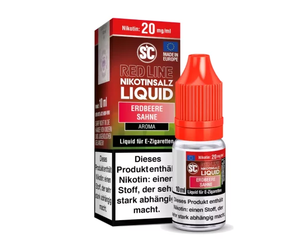 SC - Red Line - Erdbeere Sahne Nikotinsalz Liquid 10mg/ml
