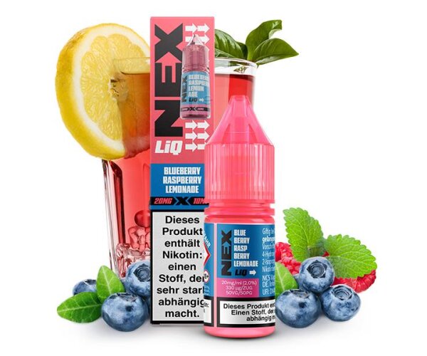 POD SALT - NexLiq - Blueberry Raspberry Lemonade Nikotinsalz Liquid 10 ml 20mg/ml