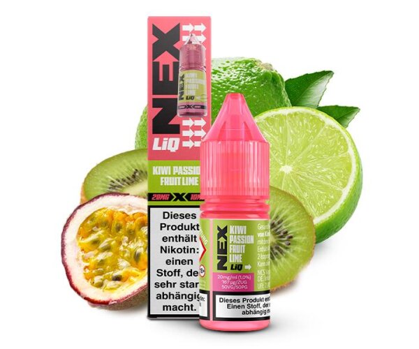 POD SALT - NexLiq - Kiwi Passionfruit Lime Nikotinsalz Liquid 10 ml 20mg/ml