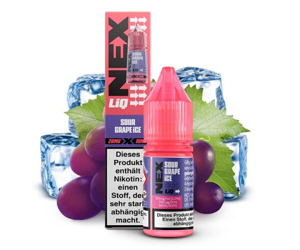 POD SALT - NexLiq - Sour Grape Ice Nikotinsalz Liquid 10 ml 20mg/ml