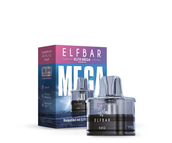 Elfbar - ELFX Mega Pod Tank 1Stück/Packung 0,8 Ohm 5ml