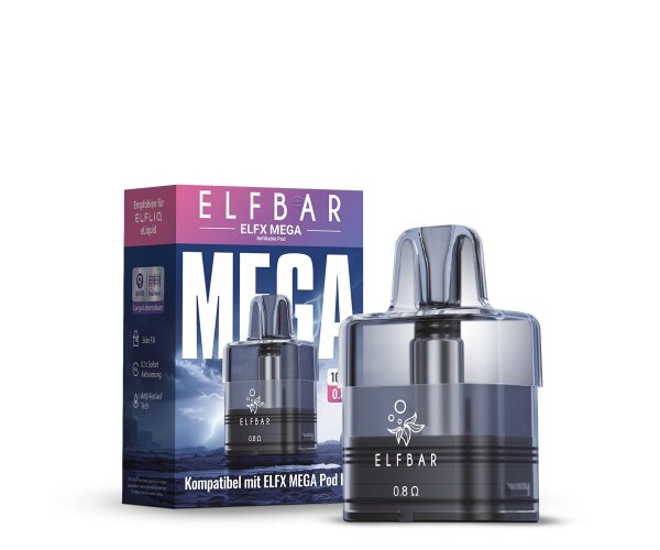 Elfbar - ELFX Mega Pod Tank 1Stück/Packung 0,8 Ohm 10ml