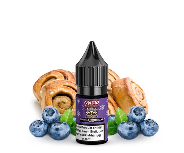 OWL Salt Liquid - Weihnachtsedition - Blaubeere Zimtschnecke Nikotinsalz 10ml